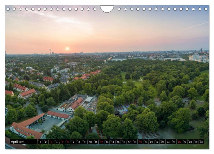 Produktbild: Mein M&uuml;nchen aus der Luft (Wandkalender 2026 DIN A4 quer), CALVENDO Monatskalender