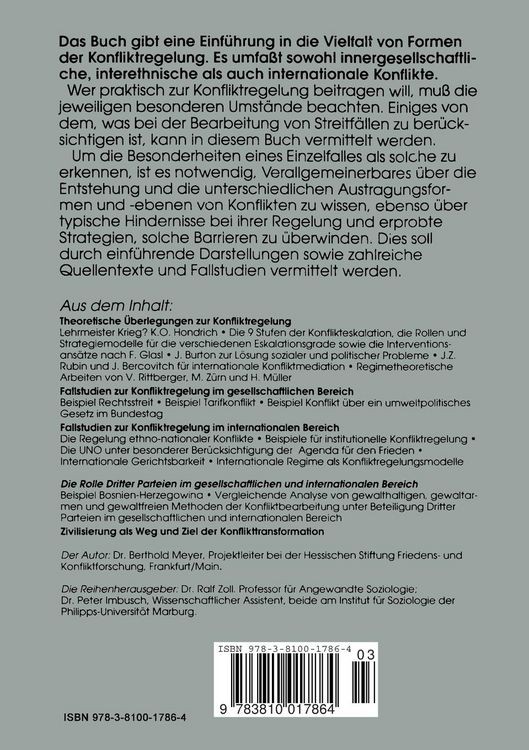 Produktbild: Formen der Konfliktregelung