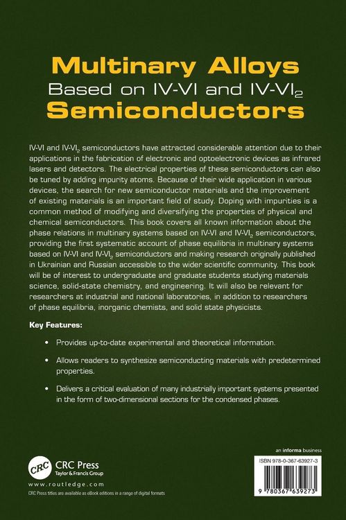 Produktbild: Multinary Alloys Based on IV-VI and IV-VI2 Semiconductors