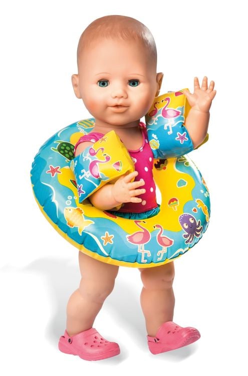 Produktbild: Heless - Puppen-Badeanzug, Clogs, Schwimmring und -flügel