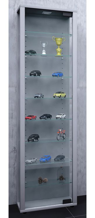 Produktbild: Holz Glas Stand Vitrine Sammelvitrine Edana Maxi