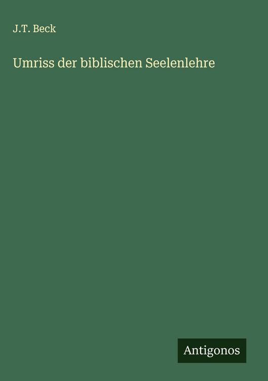 Produktbild: Umriss der biblischen Seelenlehre