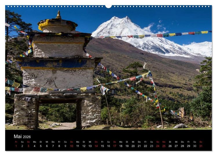 Produktbild: Buddhistische Ch&ouml;rten im Himalaya (Wandkalender 2026 DIN A2 quer), CALVENDO Monatskalender