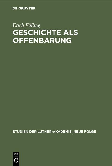 Produktbild: Geschichte als Offenbarung