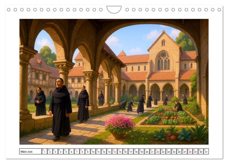 Produktbild: Farbenfrohes Mittelalter (Wandkalender 2026 DIN A4 quer), CALVENDO Monatskalender