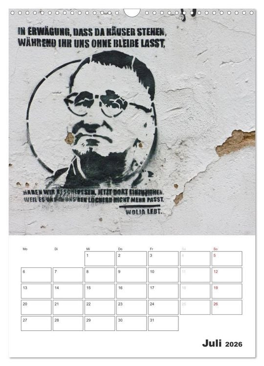 Produktbild: STENCIL ART 2026 - Schablonen Graffiti an H&auml;userfassaden / Planer (Wandkalender 2026 DIN A3 hoch), CALVENDO Monatskalender