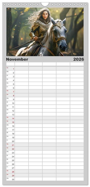 Produktbild: Familienplaner 2026 - Im Land der Hexen und Hexer mit 5 Spalten (Wandkalender, 21 x 45 cm) CALVENDO