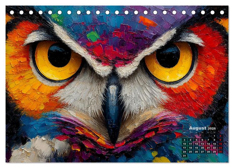 Produktbild: Tiere im Portr&auml;t - Aquarell Tierkalender f&uuml;r die ganze Familie (Tischkalender 2026 DIN A5 quer), CALVENDO Monatskalender