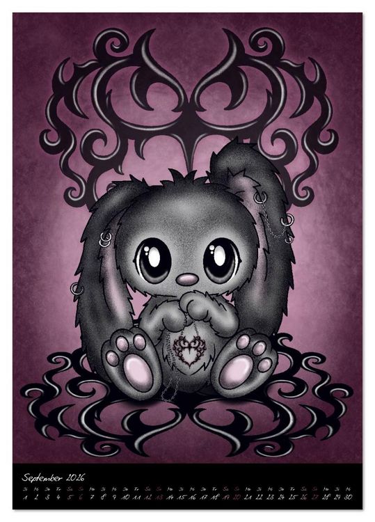Produktbild: Gothic Fantasy Tiere (Tischkalender 2026 DIN A5 hoch), CALVENDO Monatskalender