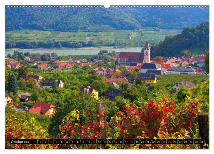 Produktbild: Die Wachau - An der Donau zwischen Melk und Krems (Wandkalender 2026 DIN A2 quer), CALVENDO Monatskalender