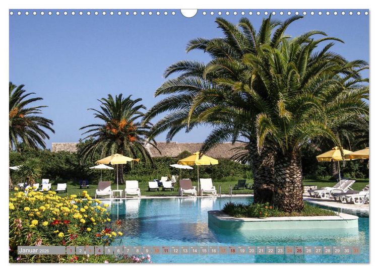 Produktbild: Erholung auf Korfu im St. Georg's Bay Country Club (Wandkalender 2026 DIN A3 quer), CALVENDO Monatskalender
