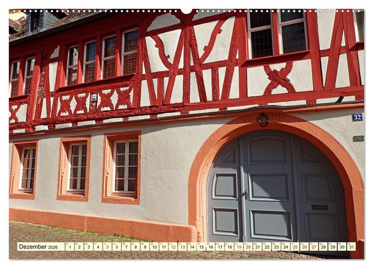Produktbild: Neustadt an der Weinsta&szlig;e - Fachwerk, Wein und gem&uuml;tliche Gassen (hochwertiger Premium Wandkalender 2026 DIN A2 quer), Kunstdruck in Hochglanz