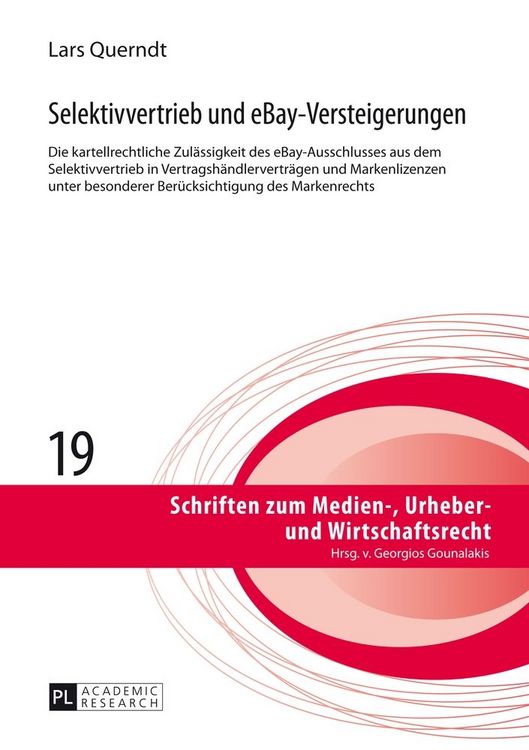 Produktbild: Selektivvertrieb und eBay-Versteigerungen