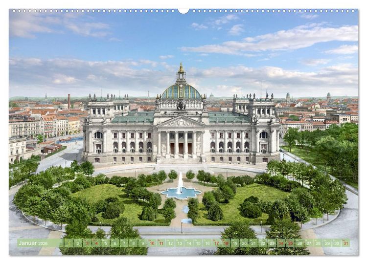 Produktbild: Berlin zur Kaiserzeit &ndash; Fotos neu restauriert und detailkoloriert (Wandkalender 2026 DIN A2 quer), CALVENDO Monatskalender