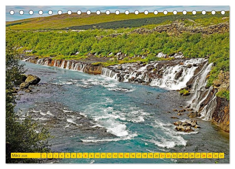 Produktbild: Islands Wasserf&auml;lle (Tischkalender 2026 DIN A5 quer), CALVENDO Monatskalender