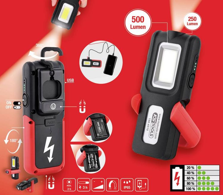 Produktbild: KS Tools 150.4510 Handlampe 10W 500lm