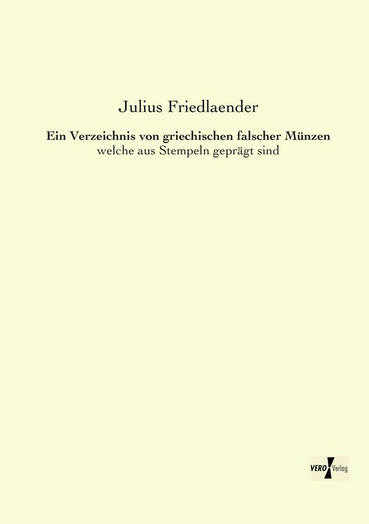 Produktbild: Ein Verzeichnis von griechischen falscher M&uuml;nzen