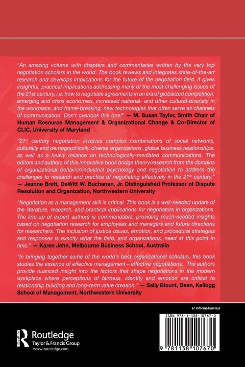 Produktbild: The Psychology of Negotiations in the 21st Century Workplace