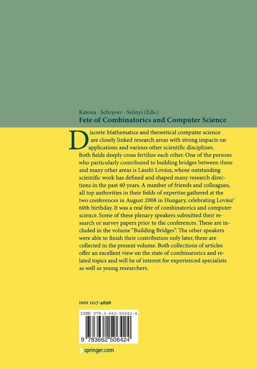 Produktbild: Fete of Combinatorics and Computer Science