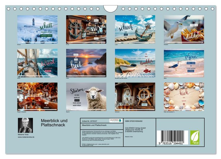 Produktbild: Meerblick und Plattschnack (Wandkalender 2026 DIN A4 quer), CALVENDO Monatskalender