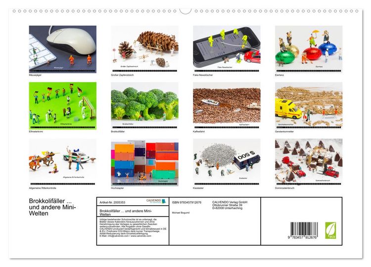 Produktbild: Brokkolif&auml;ller ... und andere Mini-Welten (Wandkalender 2026 DIN A2 quer), CALVENDO Monatskalender