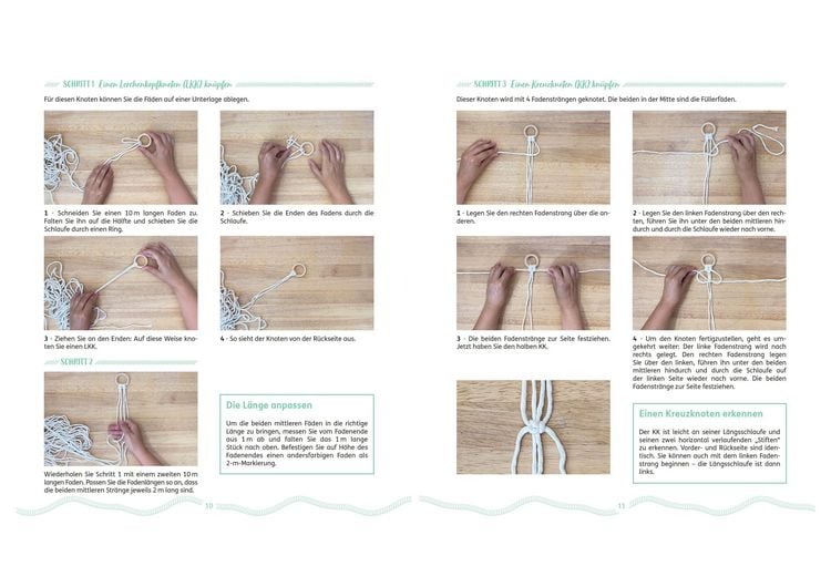 Produktbild: Makramee f&uuml;r Anf&auml;nger*innen. Die wichtigsten Knoten & Kn&uuml;pftechniken in 10 einfachen Projekten