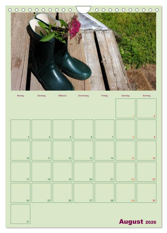 Produktbild: Gartenplaner (Wandkalender 2026 DIN A4 hoch), CALVENDO Monatskalender