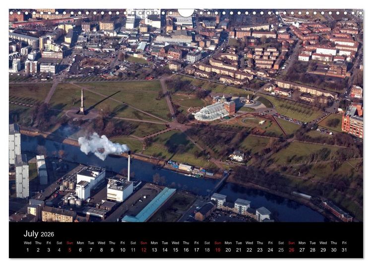 Produktbild: Glasgow from the Air (Wall Calendar 2026 DIN A3 landscape), CALVENDO 12 Month Wall Calendar