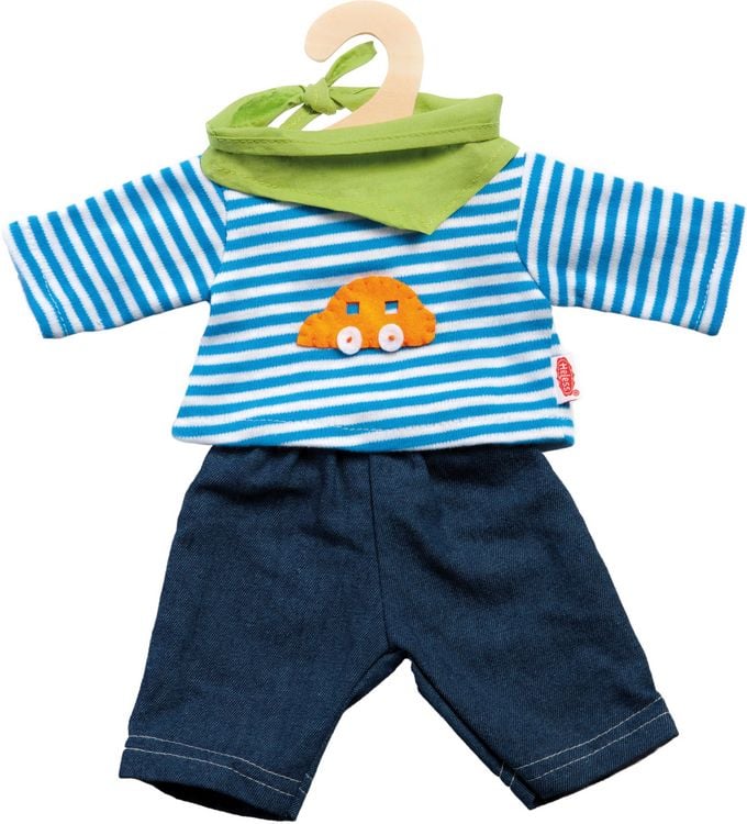 Produktbild: Puppen-Jeans mit Streifenshirt, klein, Gr. 28-35 cm