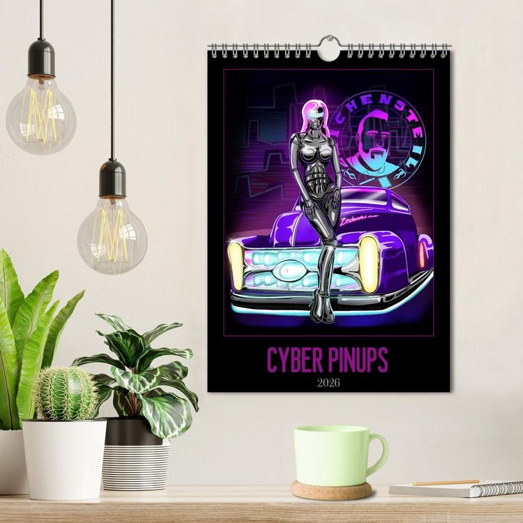 Produktbild: CYBER PINUPS (Wandkalender 2026 DIN A4 hoch), CALVENDO Monatskalender
