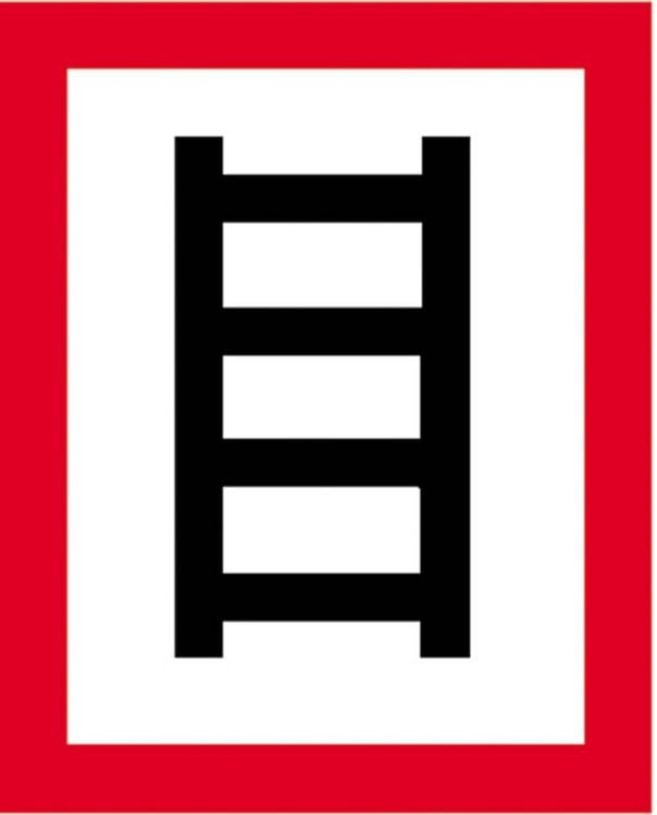 Produktbild: SafetyMarking 21.2692 Hinweisschild Geeignete Stelle zum Anleitern Folie selbstklebend (B x H) 200 mm x 250 mm 1 St.