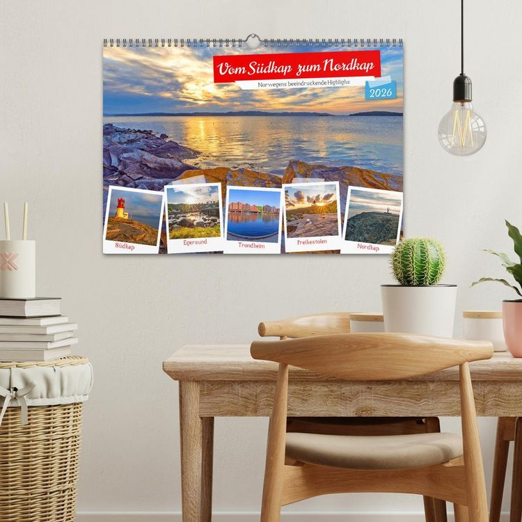 Produktbild: Vom S&uuml;dkap zum Nordkap (Wandkalender 2026 DIN A3 quer), CALVENDO Monatskalender