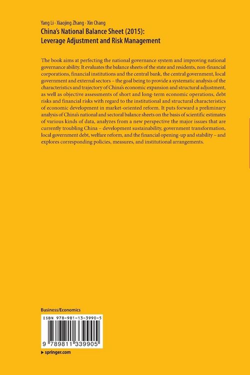 Produktbild: China's National Balance Sheet (2015): Leverage Adjustment and Risk Management