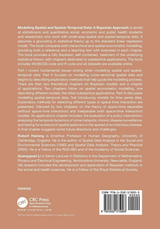 Produktbild: Modelling Spatial and Spatial-Temporal Data
