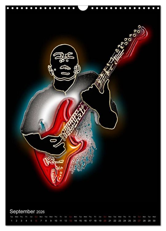 Produktbild: Jazz Over Time (Wall Calendar 2026 DIN A3 portrait), CALVENDO 12 Month Wall Calendar