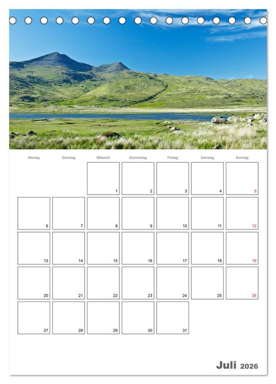 Produktbild: Schottland f&uuml;r Naturliebhaber (Tischkalender 2026 DIN A5 hoch), CALVENDO Monatskalender