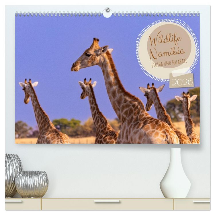 Produktbild: Wildlife Namibia - Etosha und Kalahari (hochwertiger Premium Wandkalender 2026 DIN A2 quer), Kunstdruck in Hochglanz