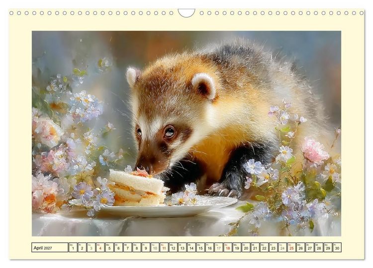 Produktbild: Nasenb&auml;ren. Neugierig zwischen &Auml;sten und Strand (Wandkalender 2027 DIN A3 quer), CALVENDO Monatskalender