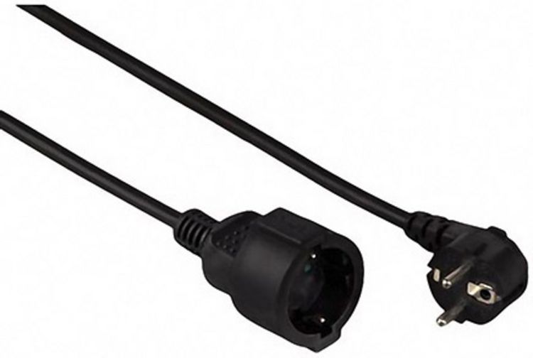 Produktbild: Hama 00047869 Strom Verl&auml;ngerungskabel Schwarz 3 m H05VV-F 3G 1,5 mm&sup2;