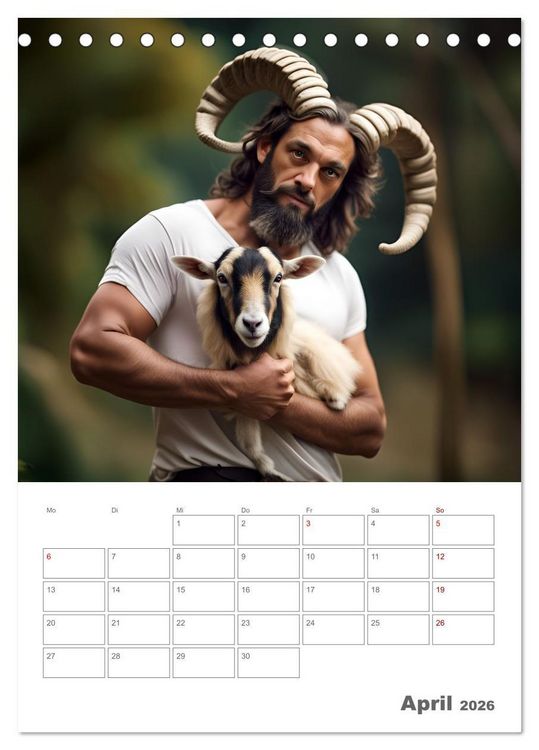 Produktbild: Gesch&ouml;pfe der griechischen Mythologie - Eine KI-Welt der griechischen G&ouml;tter, Kreaturen und Abenteurer (Tischkalender 2026 DIN A5 hoch), CALVENDO Monatskalender