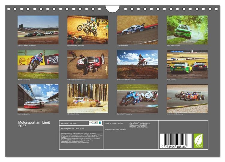 Produktbild: Motorsport am Limit 2027 (Wandkalender 2027 DIN A4 quer), CALVENDO Monatskalender