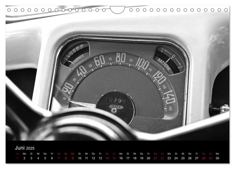 Produktbild: Citro&euml;n 11 CV Traction Avant in schwarzweiss (Wandkalender 2025 DIN A4 quer), CALVENDO Monatskalender