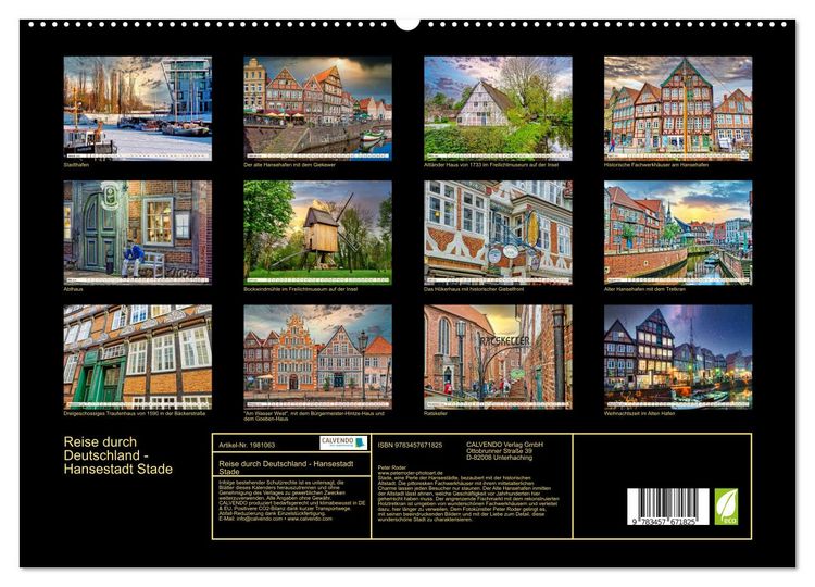 Produktbild: Reise durch Deutschland - Hansestadt Stade (hochwertiger Premium Wandkalender 2026 DIN A2 quer), Kunstdruck in Hochglanz