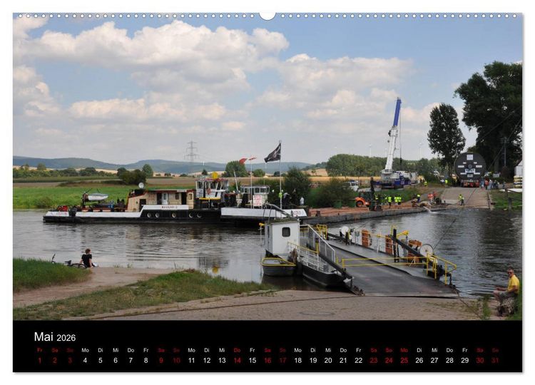 Produktbild: Schiffe auf der Oberweser (hochwertiger Premium Wandkalender 2026 DIN A2 quer), Kunstdruck in Hochglanz