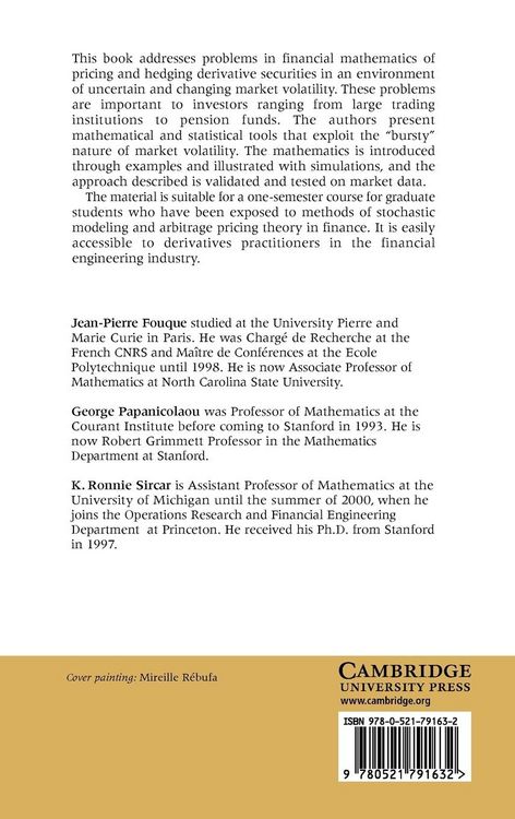 Produktbild: Derivatives in Financial Markets with Stochastic Volatility