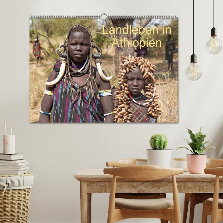 Produktbild: Landleben in &Auml;thiopien (Wandkalender 2026 DIN A2 quer), CALVENDO Monatskalender