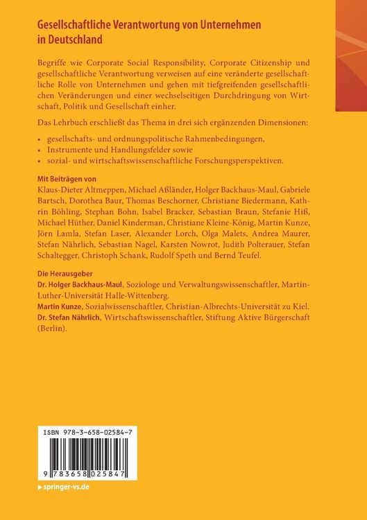 Produktbild: Gesellschaftliche Verantwortung von Unternehmen in Deutschland