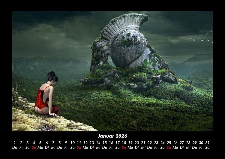Produktbild: Mit Fantasy durch's Jahr 2026 Fotokalender DIN A3