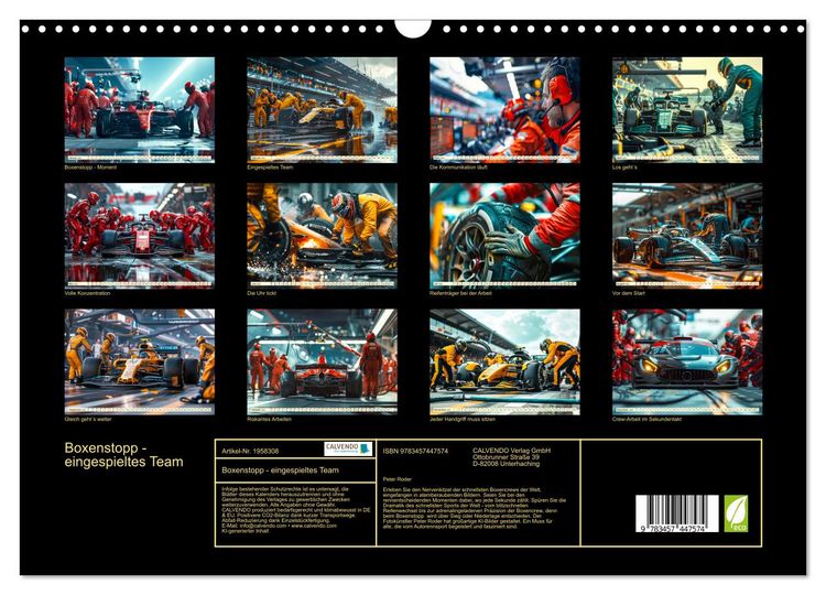 Produktbild: Boxenstopp - eingespieltes Team (Wandkalender 2026 DIN A3 quer), CALVENDO Monatskalender