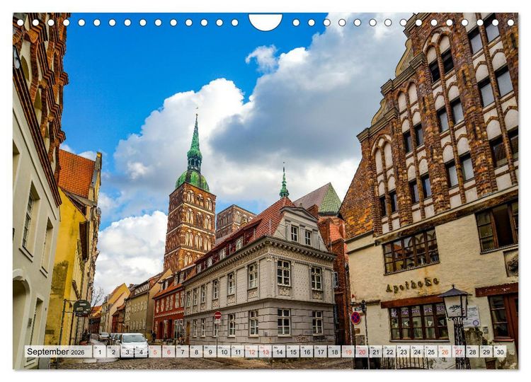 Produktbild: Stralsund Stadtansichten (Wandkalender 2026 DIN A4 quer), CALVENDO Monatskalender